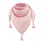 Bamboo tassel scarf - Stones pink - pink