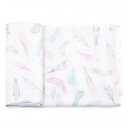 Bamboo muslin square Paradise feathers