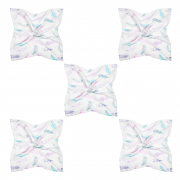 Bamboo squares mini 25x25 5-pack - Paradise feathers