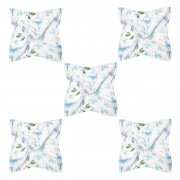 Bamboo squares mini 25x25 5-pack - Heavenly birds