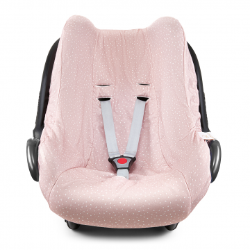 Bamboo car seat cover - Stones pink