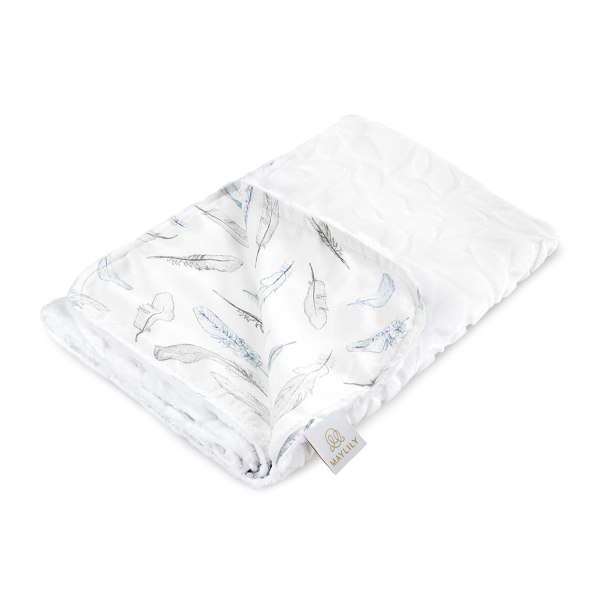 Luxe light blanket Heavenly feathers White