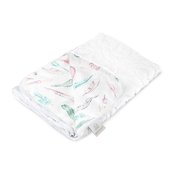 Luxe light blanket Paradise feathers White