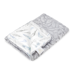 Light bamboo blanket Luxe - Heavenly feathers - grey