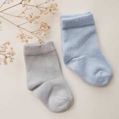 Bamboo socks 2-pack - grey-light blue