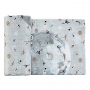 Bamboo muslin square Paradise feathers