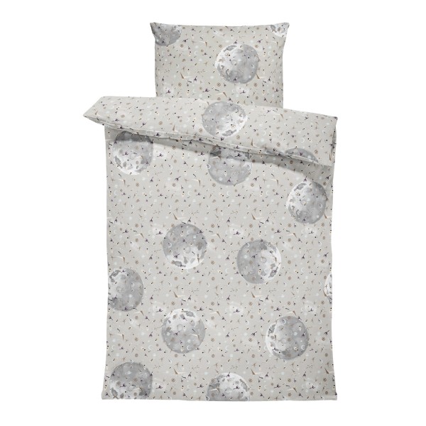 Bamboo bedding set with filling XS Grey owls