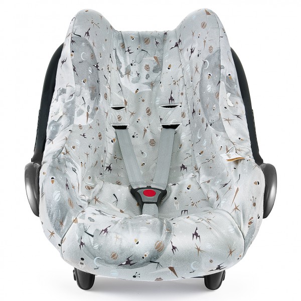 Bamboo car seat cover Paradise feathers