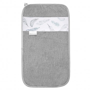 Bamboo hand towel Heavenly feathers White