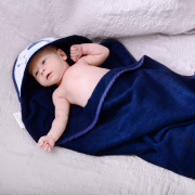 Bamboo baby towel Heavenly feathers Blue
