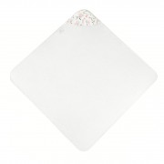Bamboo baby towel Paradise feathers White