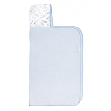 Bamboo hooded towel Heavenly feathers Blue