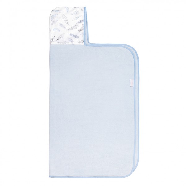 Bamboo hooded towel Heavenly feathers Blue
