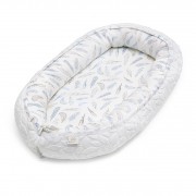 Bamboo baby nest Luxe - Heavenly feathers - white