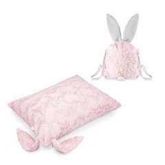 Bunny set pillow XXL & backpack - Dusty rose