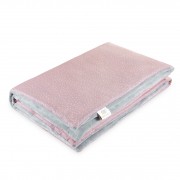 Warm bamboo blanket - Stones pink - silver