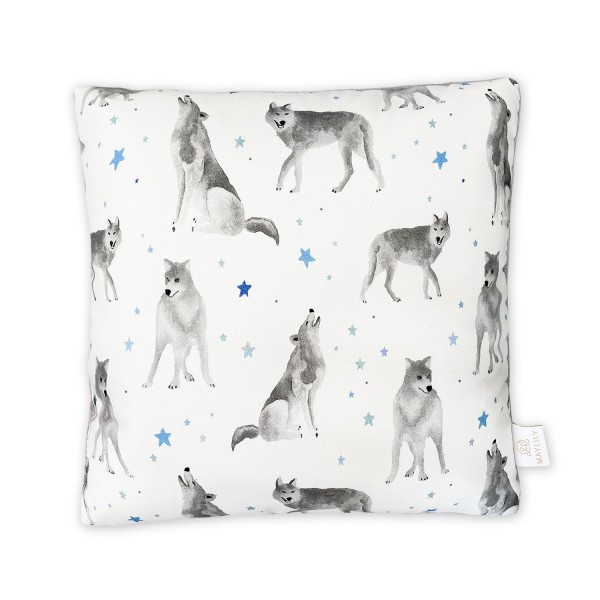 Fluffy pillow 40x40 Luxe - Star wolves - grey