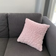 Puszysta poduszka 40x40 Luxe - Rozkwitajki - pink