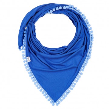 Triangle bamboo shawl Cobalt-Blue