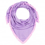 Triangle bamboo shawl Lilac-Pink
