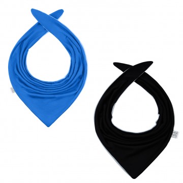 Bamboo reversible scarf Cobalt - Black