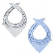 Bamboo reversible scarf - light grey-light blue