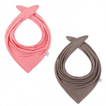 Bamboo reversible scarf Coral - Beige