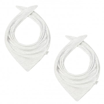 Bamboo reversible scarf Cream white - Light grey