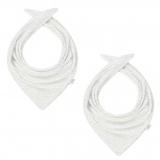 Bamboo reversible scarf Cream white - Light grey