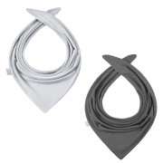 Bamboo reversible scarf - light grey-graphite