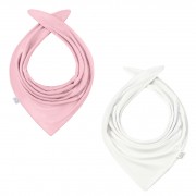 Bamboo reversible scarf - blush pink-cream