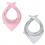 Bamboo reversible scarf - light grey-blush pink