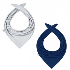 Bamboo reversible scarf - navy-light grey