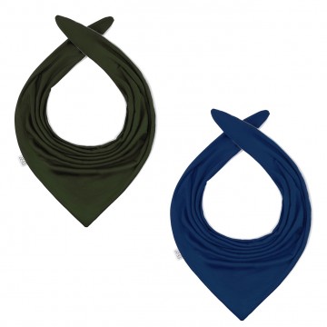 Bamboo reversible scarf Black - Light grey