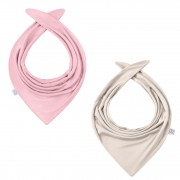 Bamboo reversible scarf - beige-blush pink