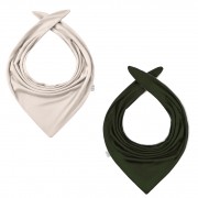 Bamboo reversible scarf - green-beige