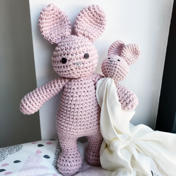 Snuggle bunny security blanket Dusty pink