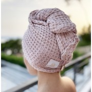 Bamboo hair turban - blush pink