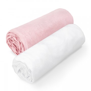 Cotton jersey bed sheets 2-pack Blush pink - Grey