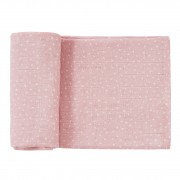 Bamboo muslin swaddle 120x120 - Stones pink