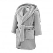 Fluffy bathrobe Flowers - grey