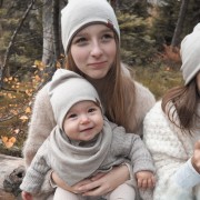Merino reversible hat - light grey-jeans