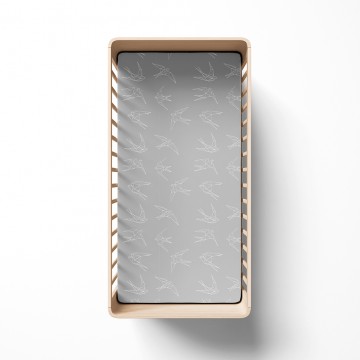 Bamboo crib sheet - Swallows