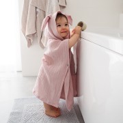 Muslin poncho Bunny - dusty pink