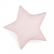 Waffle linen pillow Star - dusty pink