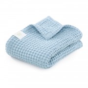Linen blanket - light blue