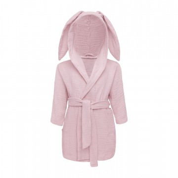 Muslin bathrobe Bunny - dusty pink