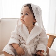 Muslin bathrobe Bunny - cream