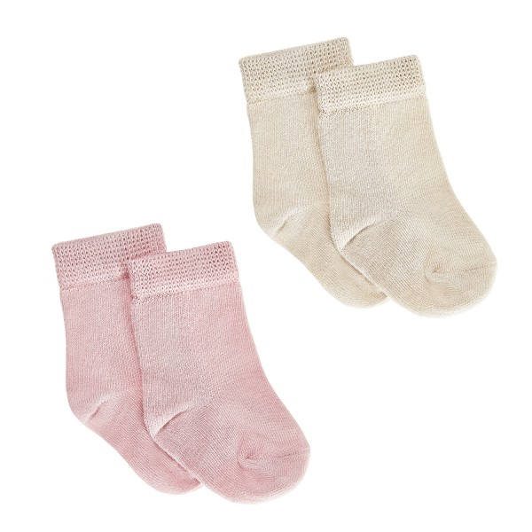 Bamboo socks 2-pack - grey-dusty pink