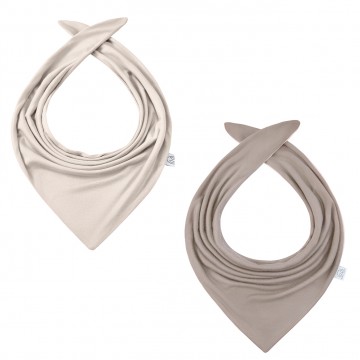 Bamboo reversible scarf Taupe - Light blue